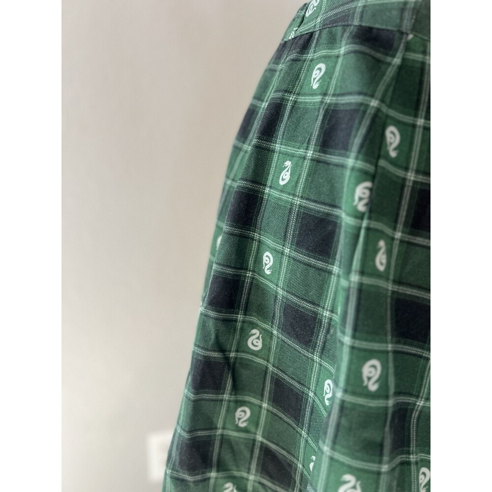 Wizarding World of Harry Potter Green Plaid Slytherin Skirt Size 2X MINI Y2K#101 - Picture 3 of 11